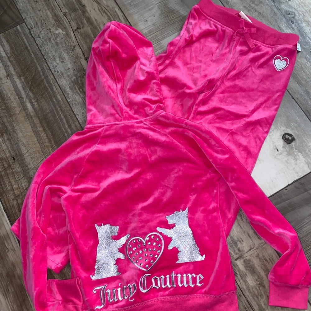 Girls Juicy Couture Velour outfit size 7 New